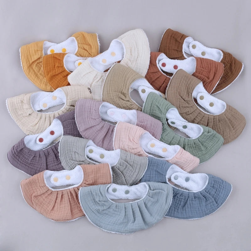 Baby Feeding Drool Bib Collar Decoration Saliva Towel Soft Cotton Scarf Burp Cloth for Newborn Toddler G99C