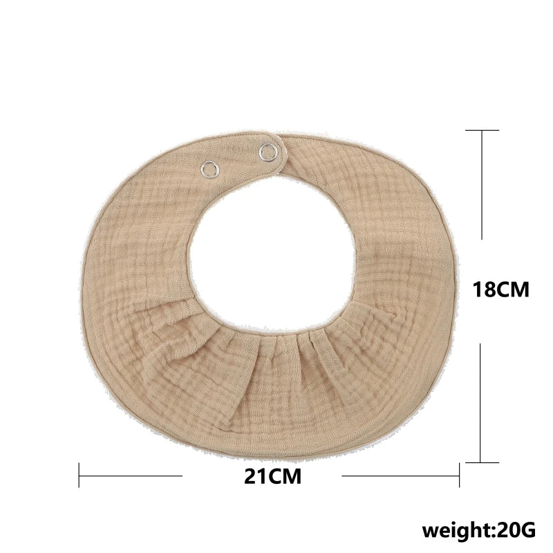 Baby Feeding Drool Bib Collar Decoration Saliva Towel Soft Cotton Scarf Burp Cloth for Newborn Toddler G99C