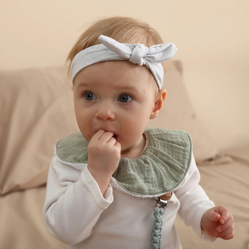 Baby Feeding Drool Bib Collar Decoration Saliva Towel Soft Cotton Scarf Burp Cloth for Newborn Toddler G99C