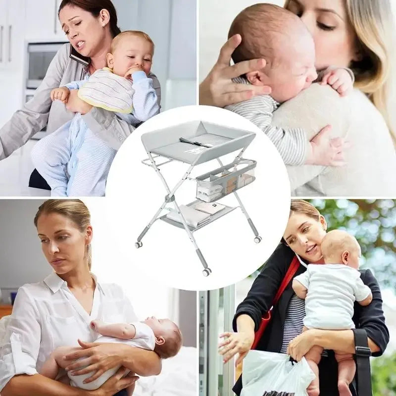 Portable Baby Changing Table for Nursery Height Adjustable
