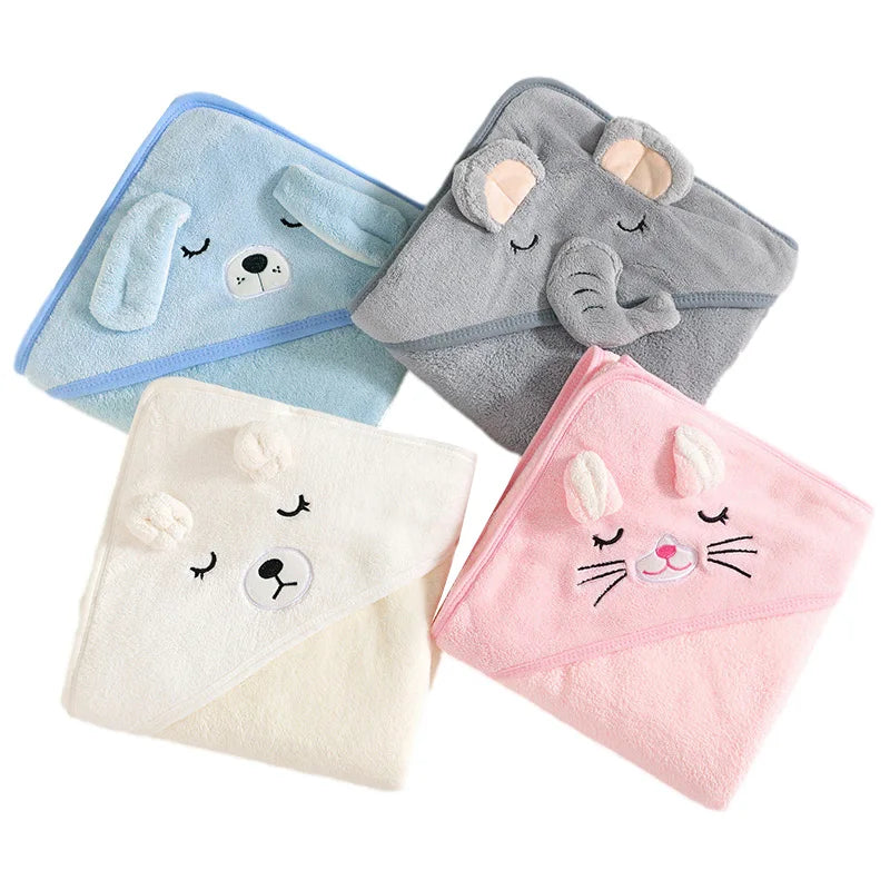 Soft Hooded Baby Bath Towels
