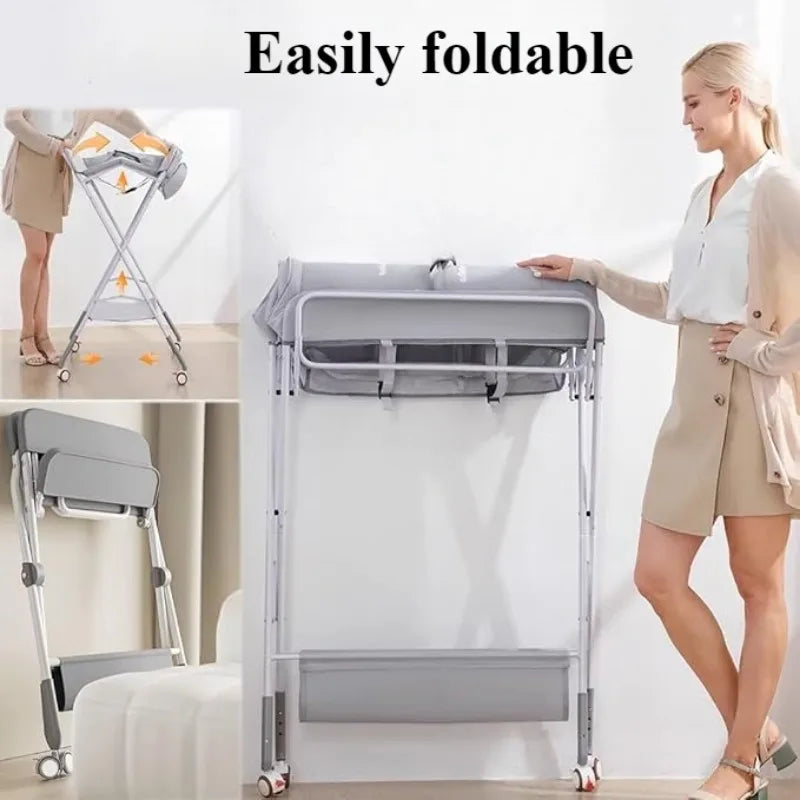 Portable Baby Changing Table for Nursery Height Adjustable