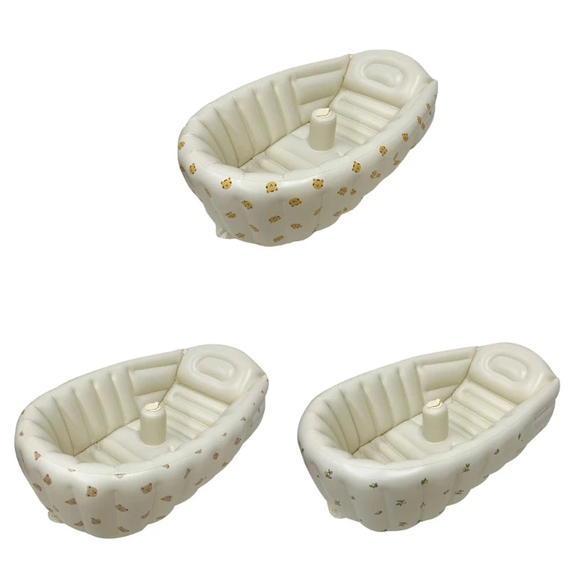 Newborn Inflatable Bathtub Swimming Pool Outdoor Game Pool Portable Travel Gear