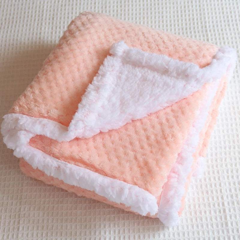 Thick Double Layer Cartoon Baby Blanket